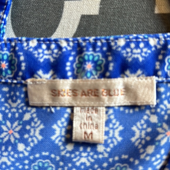 Skies Are Blue + Stitch Fix Crisscross Back top szM NWOT - Picture 7 of 9